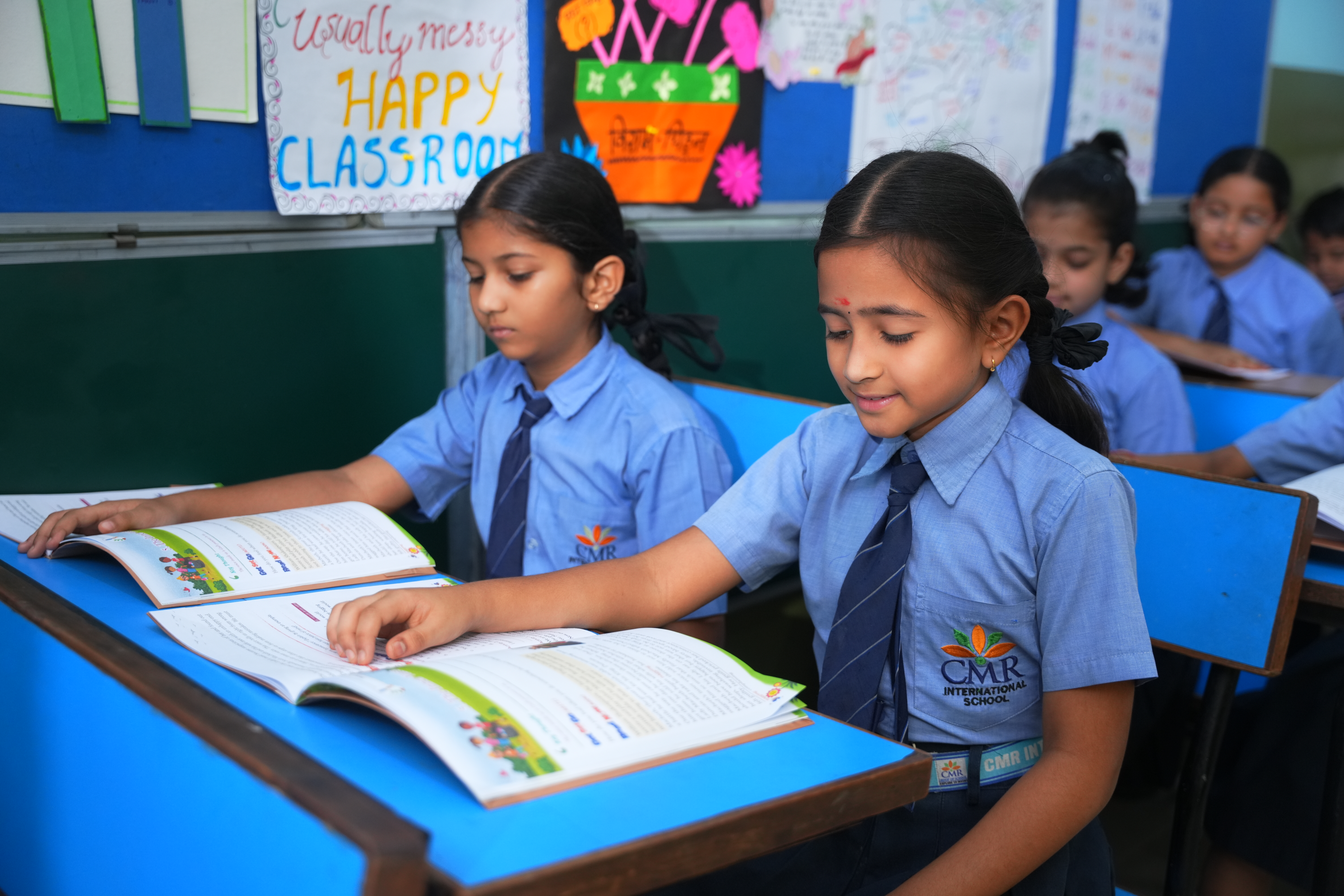 Students Reading in Class